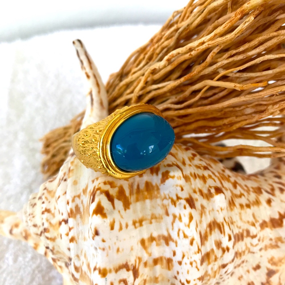 Trina Turk Blue Stone Dome Ring